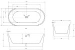 Акриловая ванна Abber AB9209MB 170x80 отдельностоящая, черный матовый — изображение 7