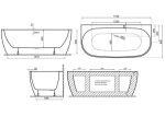Акриловая ванна Polimat Risa 170x80 пристенная, белый — изображение 5