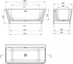 Акриловая ванна Deante Hiacynt 160x75 отдельностоящая — изображение 7