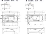 Акриловая ванна Vento Serena 160x70 — изображение 4