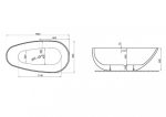 Акриловая ванна Polimat Shila 170x85 отдельностоящая, белый — изображение 5