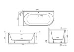 Акриловая ванна Polimat Sola 160x75 L, пристенная левая, белый — изображение 4