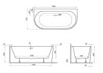 Акриловая ванна Polimat Sola 160x75 пристенная, белый — изображение 4
