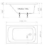 Акриловая ванна Triton Стандарт 120x70 Экстра, Н0000099325 — изображение 7