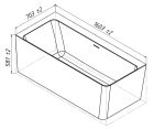 Ванна из искусственного камня Belux Турин ТУ-1600 R 160x70 правая, solid surface, белый матовый 18 — изображение 6