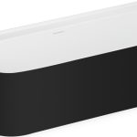 Ванна из искусственного камня Belux Атланта 170x75 пристенная, solid surface, черный матовый 19