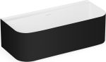 Ванна из искусственного камня Belux Атланта 170x75 пристенная, solid surface, черный матовый 19