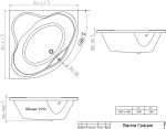 Гидромассажная ванна Triton Грация 140x140, угловая — изображение 14