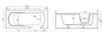 Акриловая ванна Polimat Avo 180x80 с дверью — изображение 6