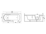 Акриловая ванна Polimat Avo 170x75 с дверью — изображение 8