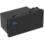 USB зарядное устройство, 100W, Type A + C + C, 4 мод., черн. матовая (90х45мм) — изображение 2
