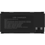 USB зарядное устройство, 100W, Type A + C + C, 4 мод., черн. матовая (90х45мм) — изображение 3