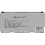 USB зарядное устройство, 100W, Type A + C + C, 4 мод., бел. (90х45мм) — изображение 3