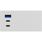 USB зарядное устройство, 100W, Type A + C + C, 4 мод., бел. (90х45мм)