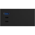 USB зарядное устройство, 100W, Type A + C + C, 4 мод., черн. матовая (90х45мм)